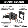 CURT | Dual-Output 7 & 4-Way Connector with Backup Alarm (Plugs into USCAR) - Audi / Buick / Cadillac / Chevrolet 2000-2023