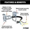 CURT | Electrical Adapter with Bracket (4-Way Flat Vehicle to 7-Way RV Blade Trailer) CURT Electrical & Wiring