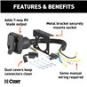 CURT | Dual-Output Electrical Adapter (Adds 7-Way RV Blade to 4-Way Flat) CURT Electrical & Wiring