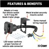 CURT | Electrical Adapter with Tester (4-Way Flat Vehicle to 7-Way RV Blade Trailer) CURT Electrical & Wiring