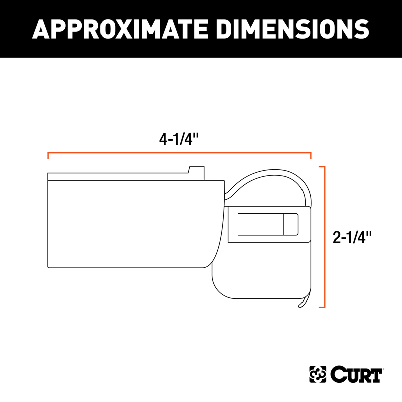 CURT | Adapter with Backup Alarm (7-Way RV Blade Vehicle to 4-Way Flat Trailer) CURT Electrical & Wiring