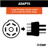 CURT | Adapter with Backup Alarm (7-Way RV Blade Vehicle to 4-Way Flat Trailer) CURT Electrical & Wiring