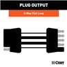 CURT | 5-Way Flat Connector Plug & Socket with 72" Wires (Packaged) CURT Electrical & Wiring