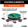 CURT | Custom Towed-Vehicle RV Wiring Harness - Wrangler (JK) Unlimited 3.6L / 3.8L 2007-2018