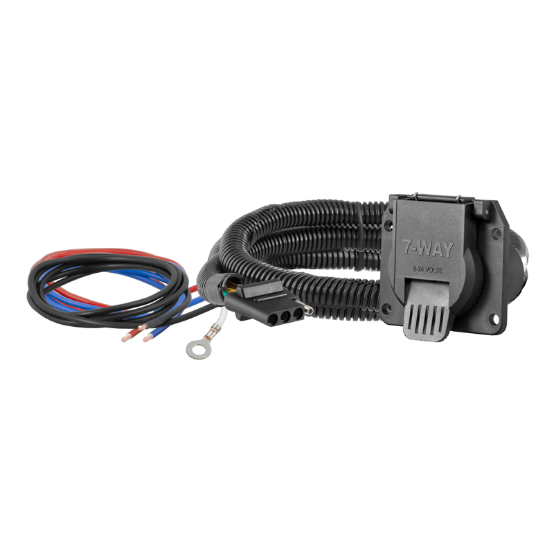 CURT | Dinghy Towing Electrical Adapter (4-Way Flat Vehicle to 7-Way RV Blade) CURT Electrical & Wiring