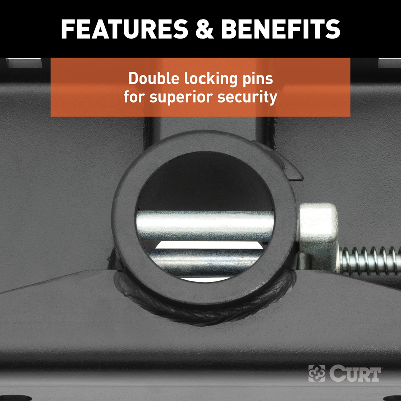 CURT | Double Lock 2-5/16" Offset Gooseneck Ball (4" Rearward Offset)