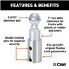 CURT | Double Lock 2-5/16" Riser Gooseneck Ball (1" Rise for Bed Liner) CURT Hitch Balls & Mounts