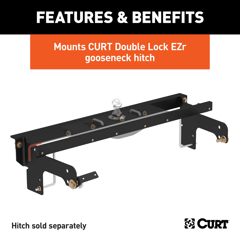 CURT | Double Lock EZr Gooseneck Install Brackets - Chevrolet / GMC 2001-2010 CURT Gooseneck Hitches