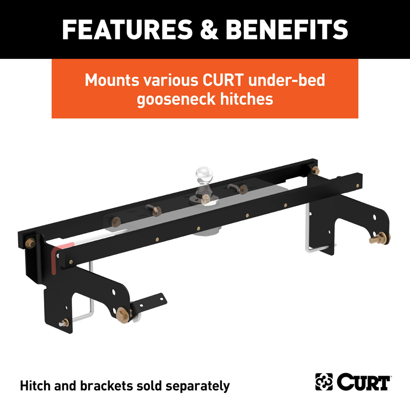 CURT | Under-Bed Gooseneck Install Brackets - Chevrolet / GMC 2000-2010 CURT Gooseneck Hitches