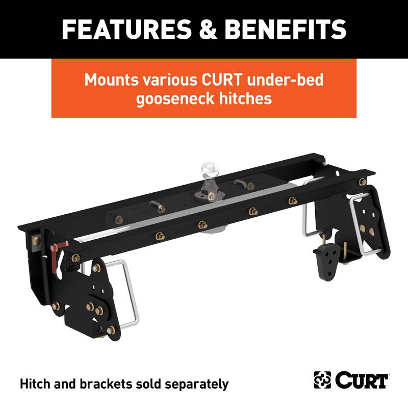 CURT | Under-Bed Gooseneck Installation Brackets - Ram 2500 / 3500 2003-2013