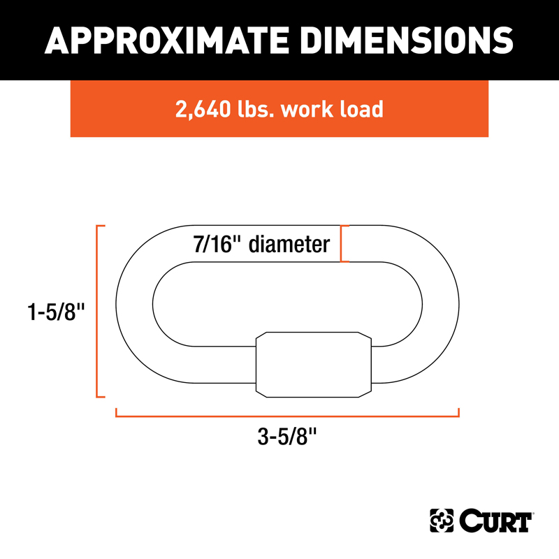 CURT | 7/16" Quick Link (13,200 lbs. Breaking Strength) CURT Hitch Accessories