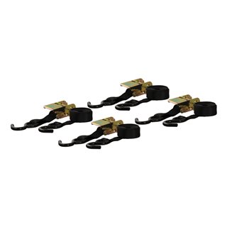 CURT | 16' Black Cargo Straps with S-Hooks (500 lbs, 4-Pack) CURT Hitch Accessories