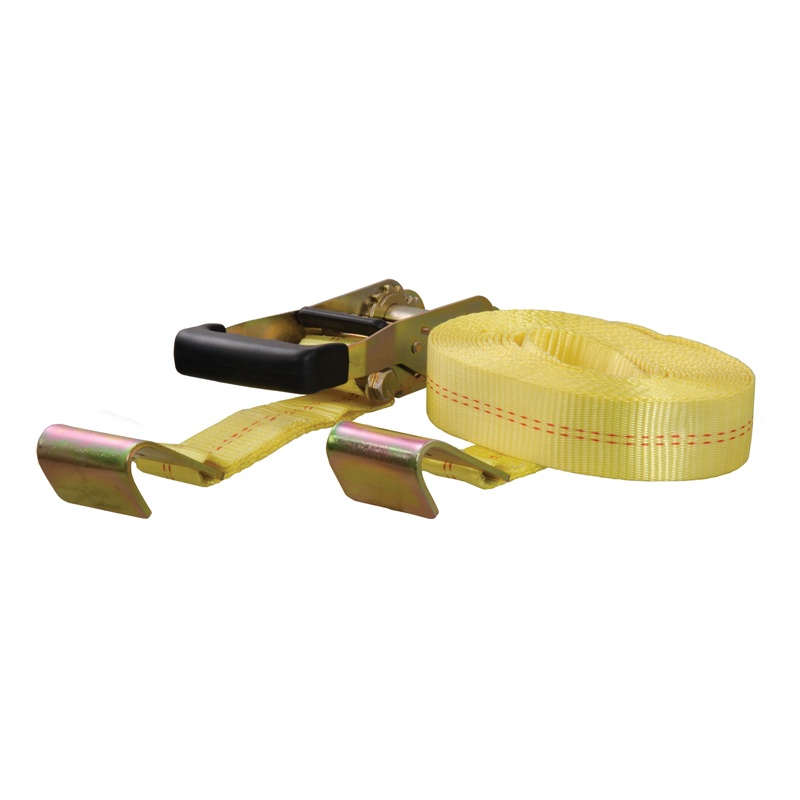 CURT | 27' Yellow Cargo Strap with Flat Hooks (3,333 lbs.) CURT Hitch Accessories