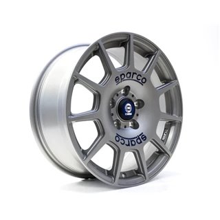 SPARCO | Terra 18x8 ET45 - Matt Silver Blue Lettering SPARCO Wheels Custom Wheels