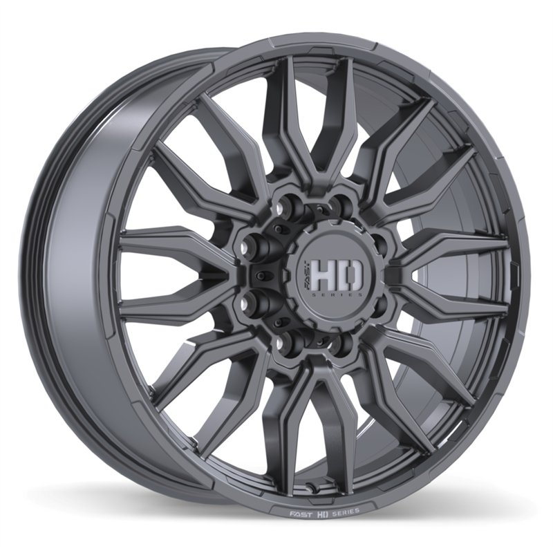 Fast HD | Grit 20x8.5 ET47 - Satin Gunmetal with Milling