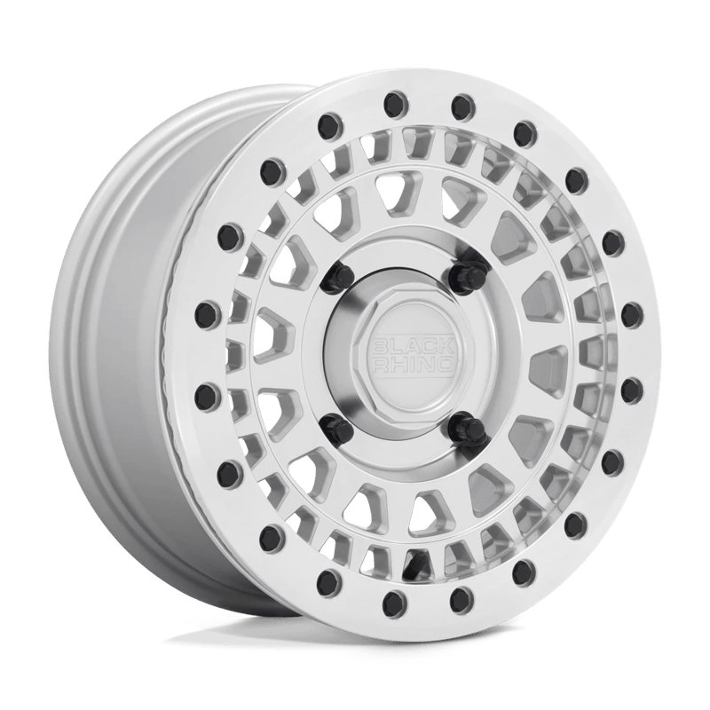 Black Rhino Hard Alloys | PARKER UTV BEADLOCK 14x7.0 ET51 - SILVER W/ MIRROR CUT FACE