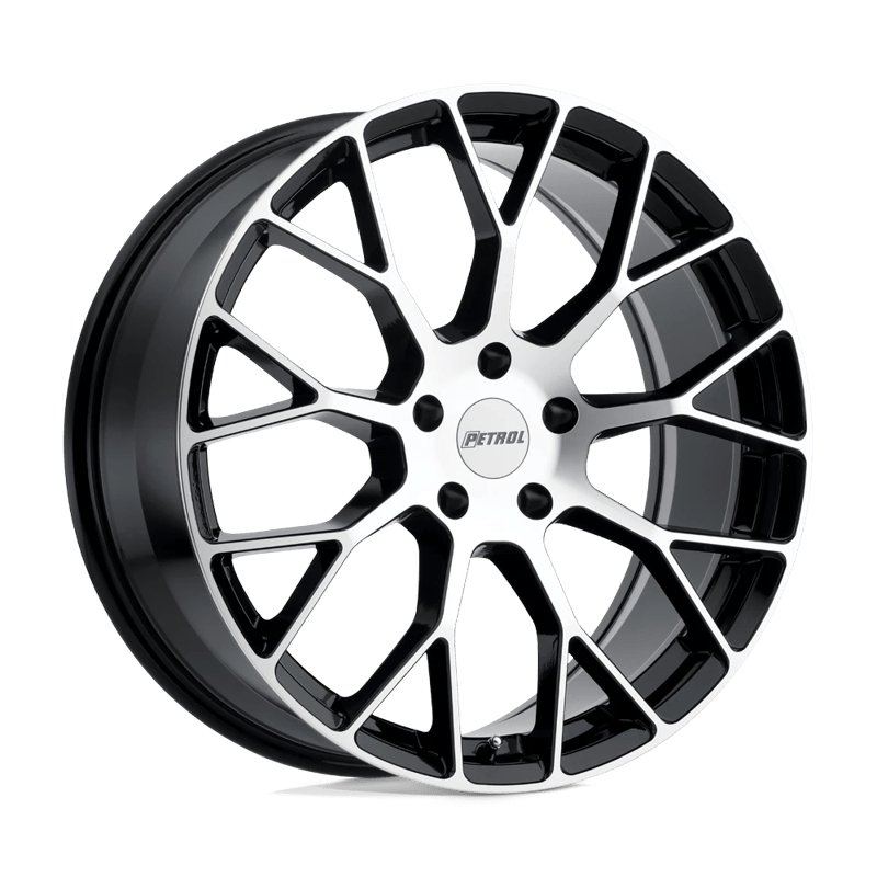 Petrol | P2B 16x7.0 ET40 - GLOSS BLACK W/ MACHINED FACE