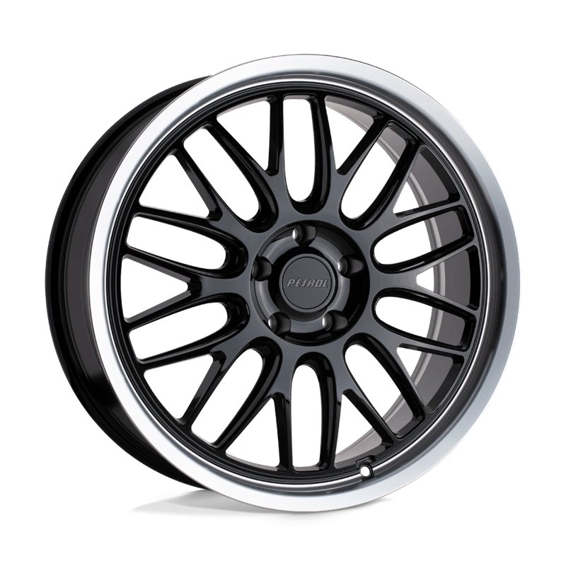 Petrol | P4C 17x8.0 ET40 - GLOSS BLACK W/ MACHINED CUT LIP