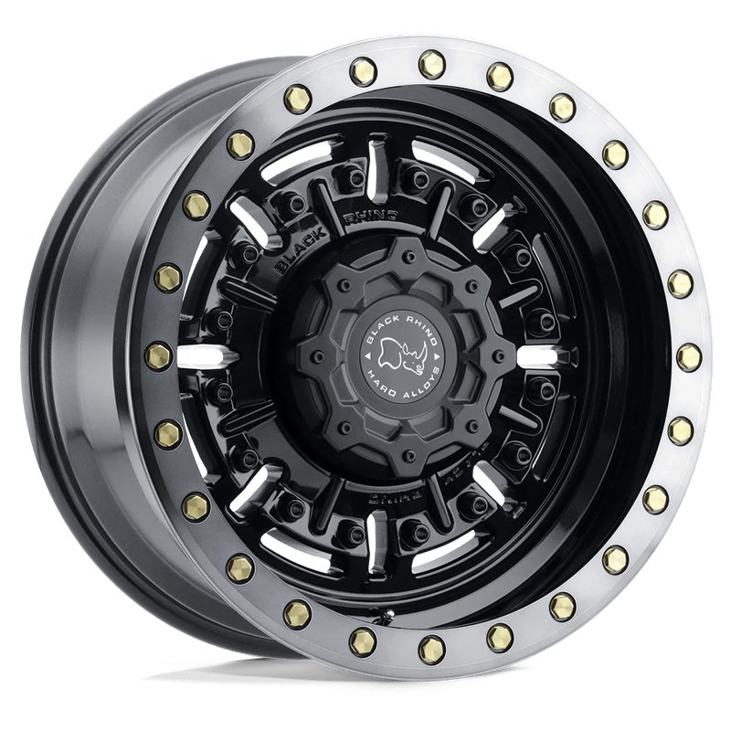 Black Rhino Hard Alloys | ABRAMS 17x8.5 ET0 - GLOSS GUN BLACK W/ MACHINED DARK TINT