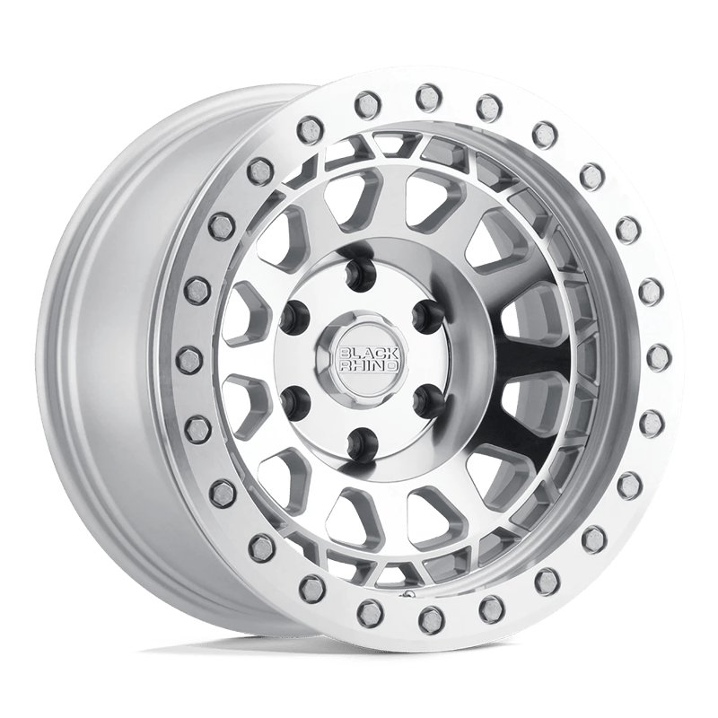Black Rhino Hard Alloys | PRIMM 17x9.0 ET-18 - SILVER WITH MIRROR FACE & MACHINED RING