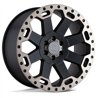 Black Rhino Hard Alloys | WARLORD 17x9.0 ET12 - MATTE BLACK W/ MACHINED DARK TINT