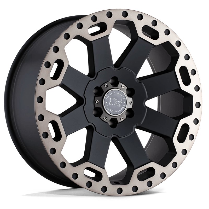 Black Rhino Hard Alloys | WARLORD 17x9.0 ET12 - MATTE BLACK W/ MACHINED DARK TINT