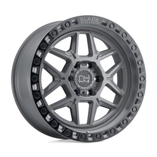 Black Rhino Hard Alloys | KELSO 18x9.0 ET-18 - BATTLESHIP GRAY W/ BLACK RING