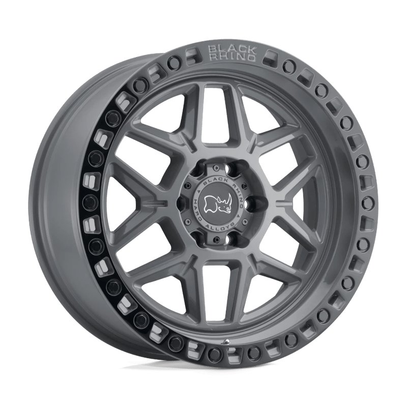 Black Rhino Hard Alloys | KELSO 18x9.0 ET-18 - BATTLESHIP GRAY W/ BLACK RING