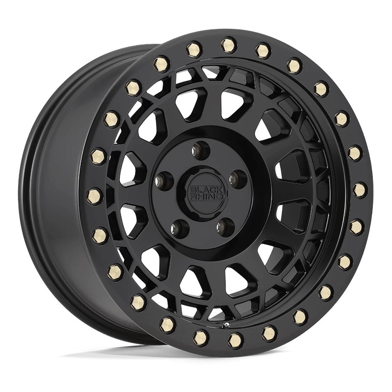 Black Rhino Hard Alloys | PRIMM 18x9.5 ET12 - MATTE BLACK WITH BRASS BOLTS