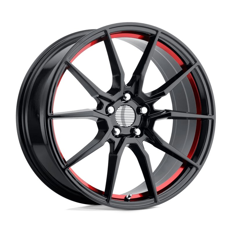 Performance Replicas | PR193 17x9.0 ET24 - GLOSS BLACK RED MACHINED
