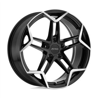 Petrol | P1A 19x8.0 ET35 - GLOSS BLACK W/ MACHINED CUT FACE
