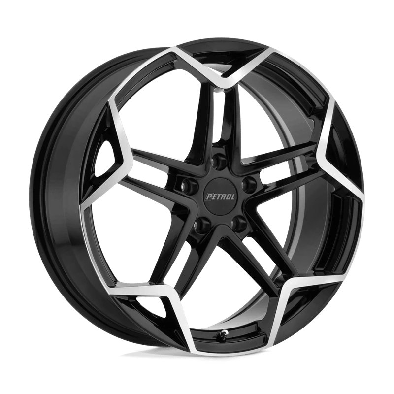 Petrol | P1A 19x8.0 ET35 - GLOSS BLACK W/ MACHINED CUT FACE