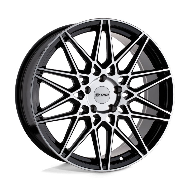 Petrol | P3C 19x8.0 ET35 - GLOSS BLACK W/ MACHINED FACE