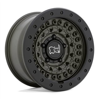 Black Rhino Hard Alloys | BARRICADE 20x9.0 ET0 - OLIVE DRAB GREEN W/ BLACK ROCK GUARD