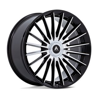 Asanti Black | AB048 VICEROY 24x10.0 ET20 - GLOSS BLACK W/ MACHINED FACE