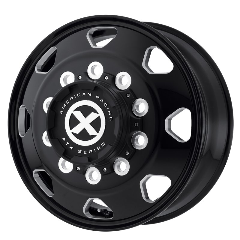 ATX | AO401 OCTANE 22.5x8.25 ET144 - SATIN BLACK MILLED - FRONT