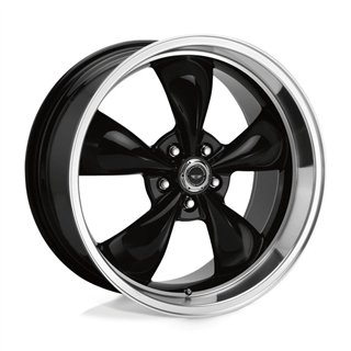 American Racing | AR105 TORQ THRUST M 17x7.0 ET0 - GLOSS BLACK W/ MACHINED LIP