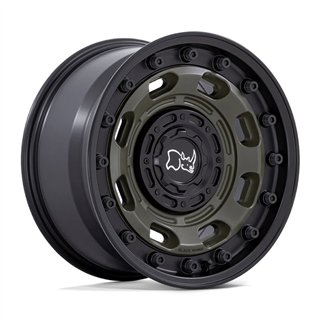 Black Rhino Hard Alloys | ATLAS 17x8.5 ET-10 - OLIVE DRAB GREEN W/ BLACK LIP