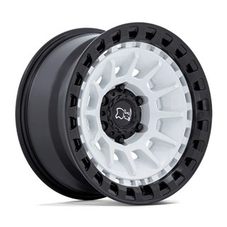 Black Rhino Hard Alloys | BARRAGE 17x8.5 ET-10 - GLOSS WHITE ON MATTE BLACK