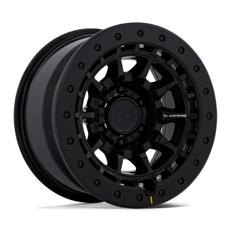 Black Rhino Hard Alloys | BR016 TUSK 17x8.5 ET-10 - GLOSS BLACK W/ BLACK ROCK GUARD