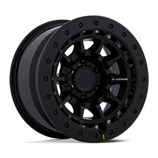 Black Rhino Hard Alloys | BR016 TUSK 17x8.5 ET0 - GLOSS BLACK W/ BLACK ROCK GUARD