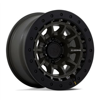 Black Rhino Hard Alloys | BR016 TUSK 17x8.5 ET-10 - OLIVE DRAB GREEN W/ BLACK ROCK GUARD