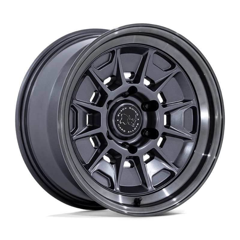 Black Rhino Hard Alloys | BR021 MONDO 18x9.0 ET12 - MATTE GUNMETAL W/ GLOSS GRAY LIP