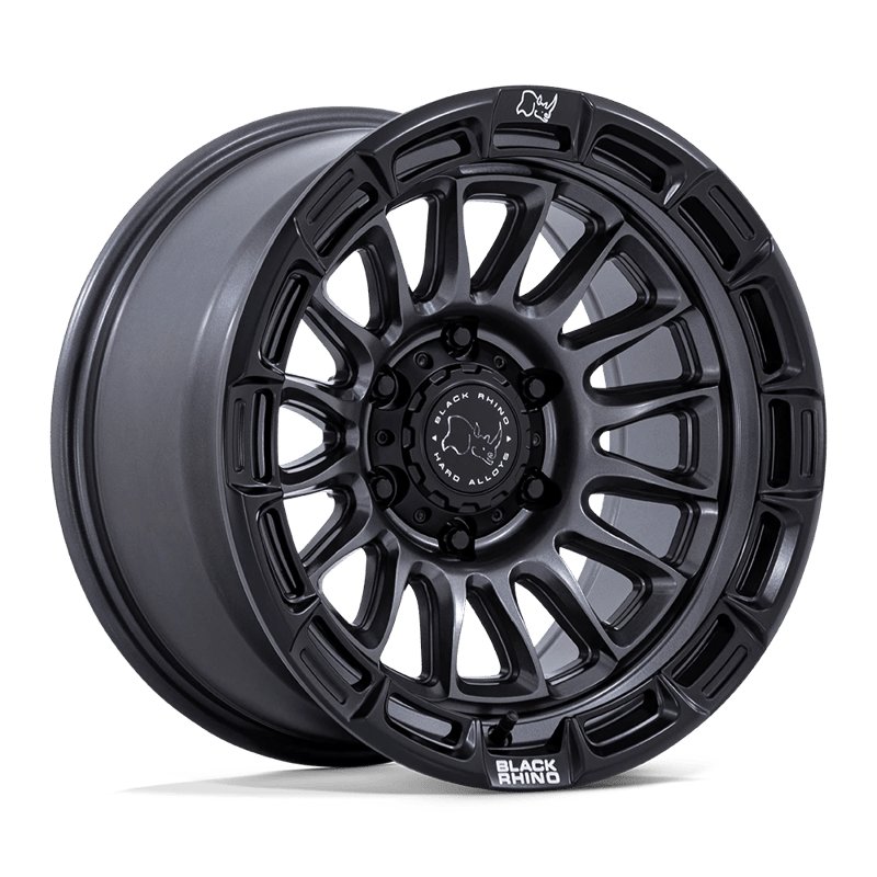 Black Rhino Hard Alloys | BR025 RIVAL 17x9.0 ET-12 - MATTE GUNMETAL W/ MATTE BLACK LIP