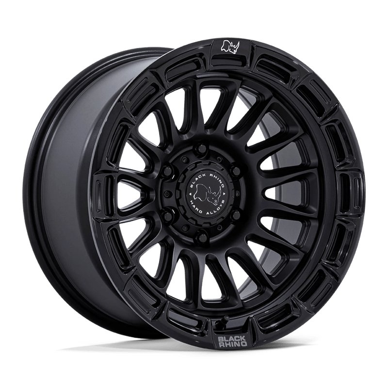 Black Rhino Hard Alloys | BR025 RIVAL 17x9.0 ET1 - MATTE BLACK W/ GLOSS BLACK LIP