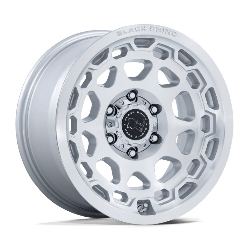 Black Rhino Hard Alloys | BR026 CONGO 17x8.5 ET0 - GLOSS SILVER W/ MACHINED FACE