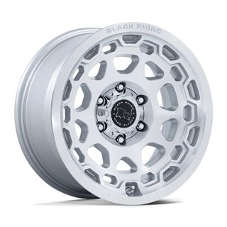 Black Rhino Hard Alloys | BR026 CONGO 17x8.5 ET25 - GLOSS SILVER W/ MACHINED FACE