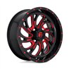 Fuel Off-Road | D642 KOMPRESSOR UTV 18x7.0 ET13 - GLOSS BLACK RED TINTED CLEAR