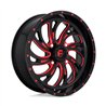 Fuel Off-Road | D642 KOMPRESSOR UTV 20x7.0 ET13 - GLOSS BLACK RED TINTED CLEAR