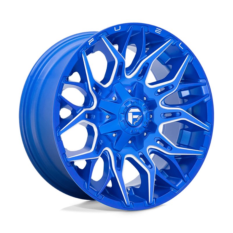 Fuel Off-Road | D770 TWITCH 22x10.0 ET-18 - ANODIZED BLUE MILLED